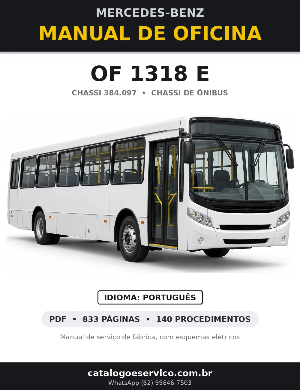 Capa do manual de oficina Mercedes-Benz OF 1318 E