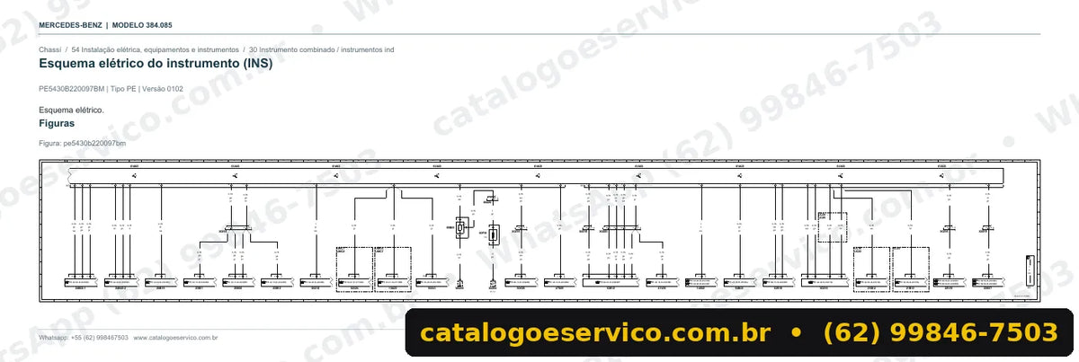 Página de esquema elétrico do manual Mercedes-Benz OF 1618