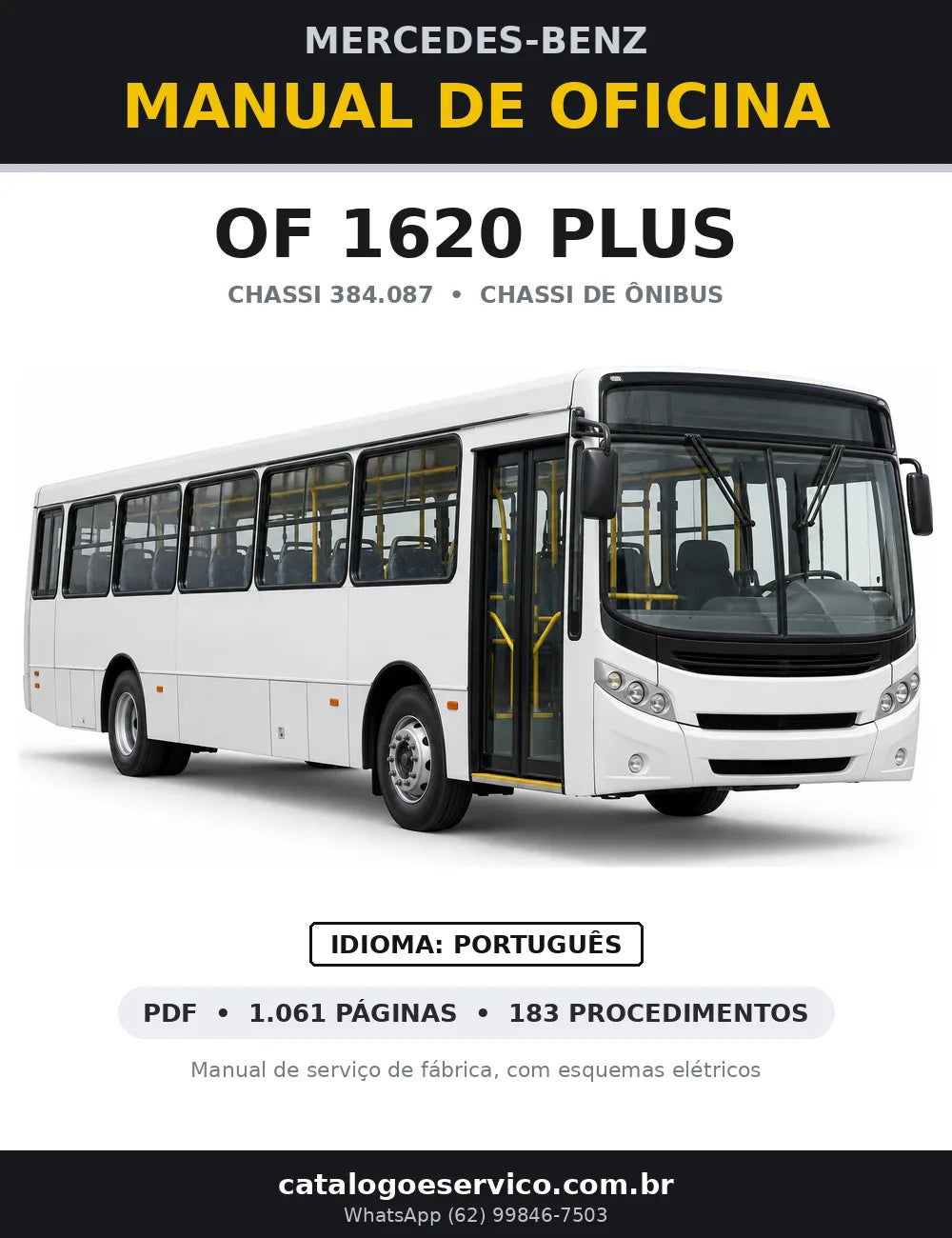 Capa do manual de oficina Mercedes-Benz OF 1620 PLUS