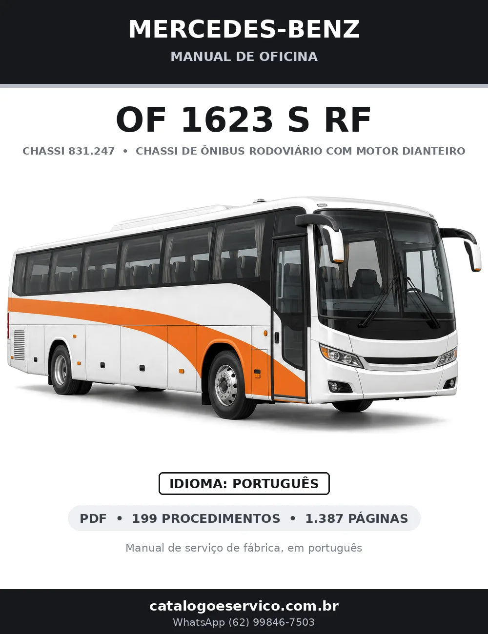 Capa do manual de oficina Mercedes-Benz OF 1623 S RF