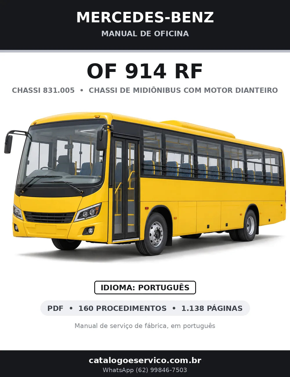 Capa do manual de oficina Mercedes-Benz OF 914 RF