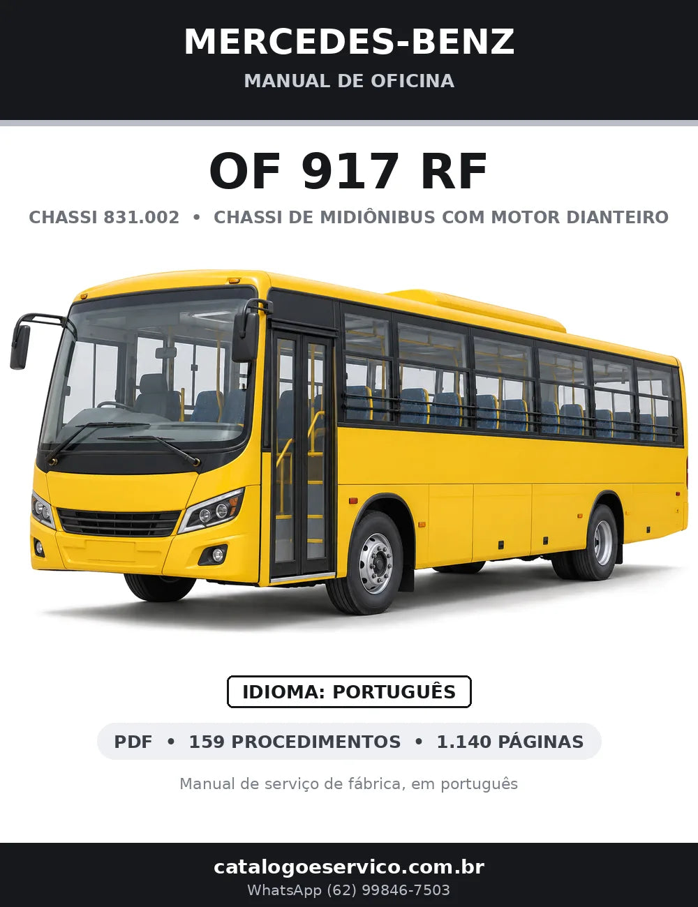 Capa do manual de oficina Mercedes-Benz OF 917 RF