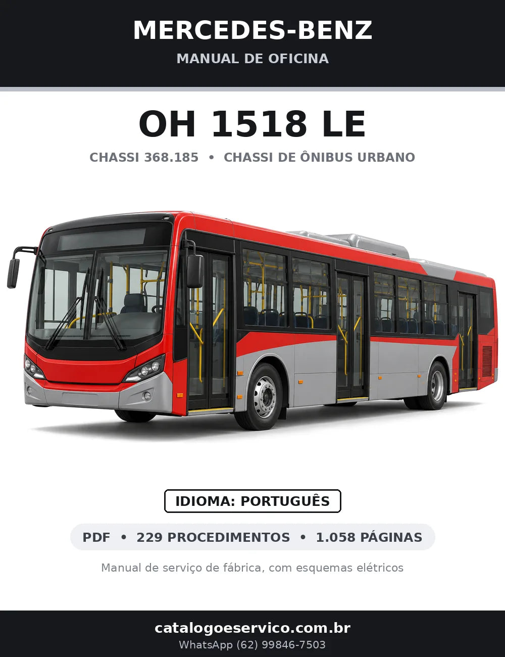 Capa do manual de oficina Mercedes-Benz OH 1518 LE
