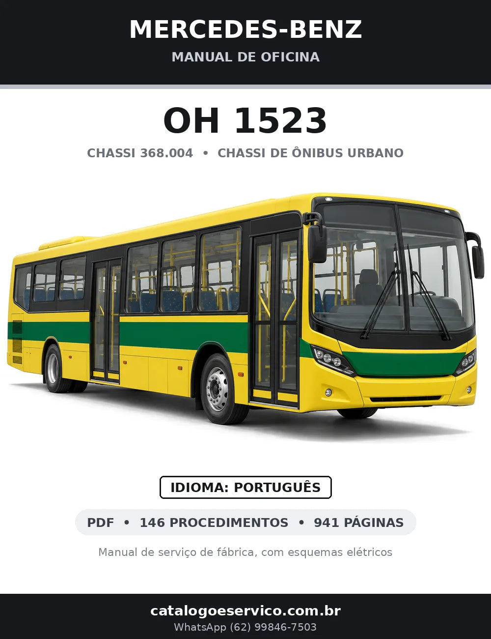 Capa do manual de oficina Mercedes-Benz OH 1523