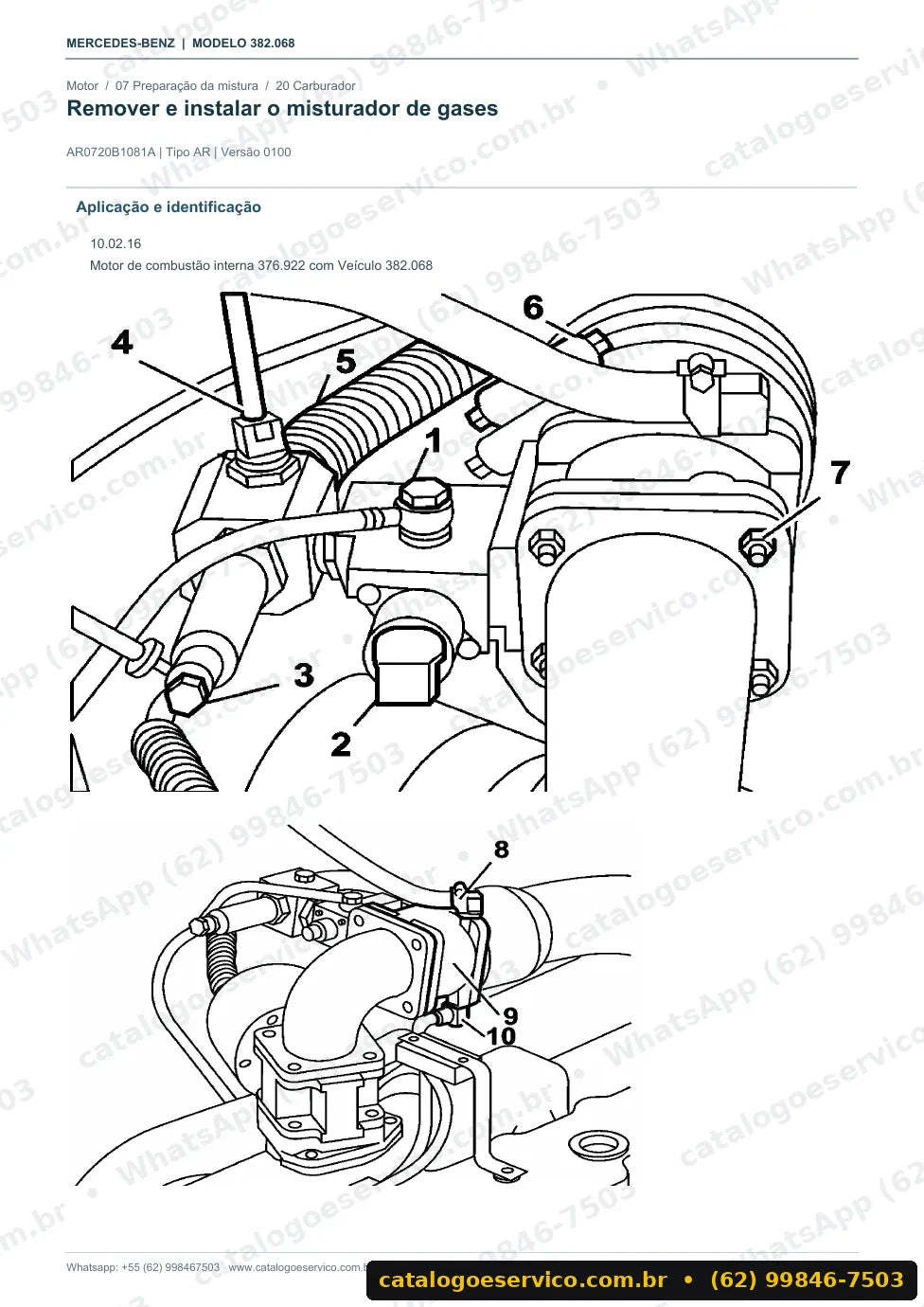 Página de procedimento do manual de oficina Mercedes-Benz OH 1621 L Euro 6