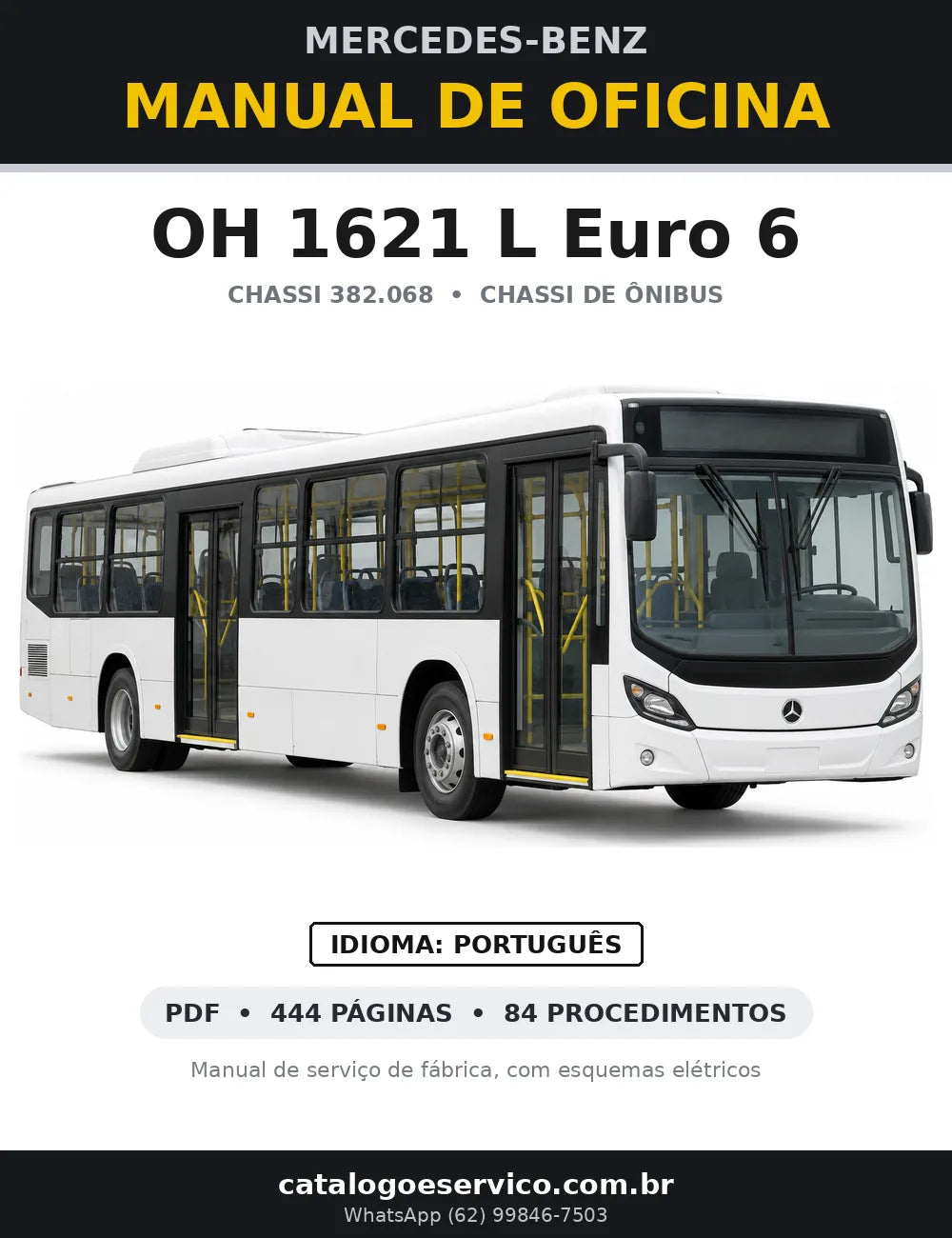 Capa do manual de oficina Mercedes-Benz OH 1621 L Euro 6