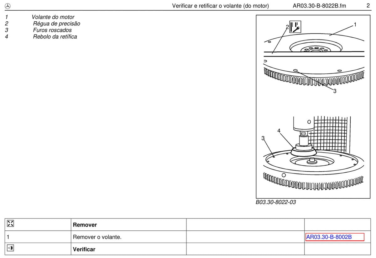 Página do manual de oficina Mercedes-Benz OH 1621 (2 versões)