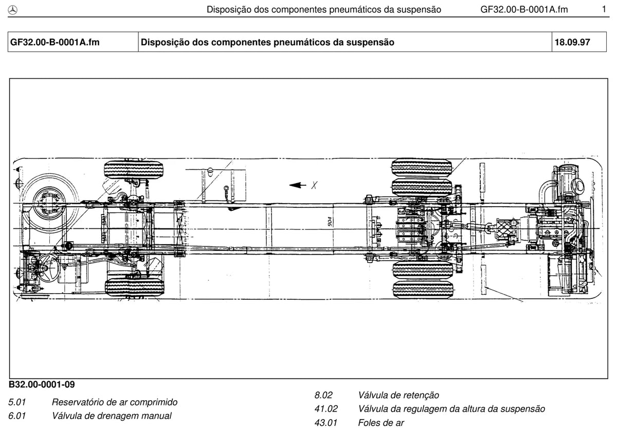 Página do manual de oficina Mercedes-Benz OH 1621 (2 versões)