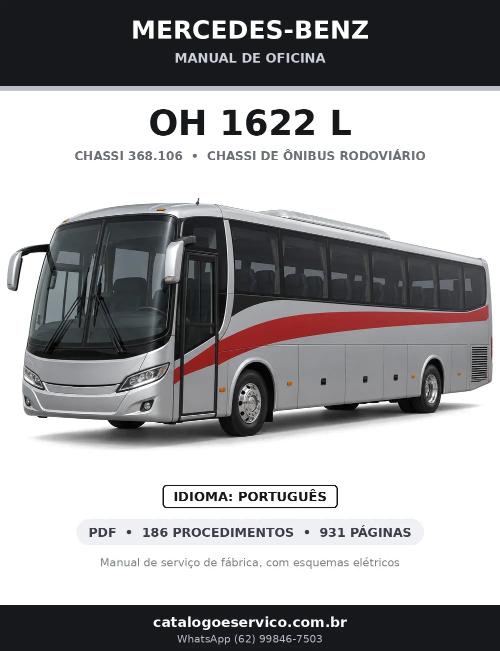 Capa do manual de oficina Mercedes-Benz OH 1622 L