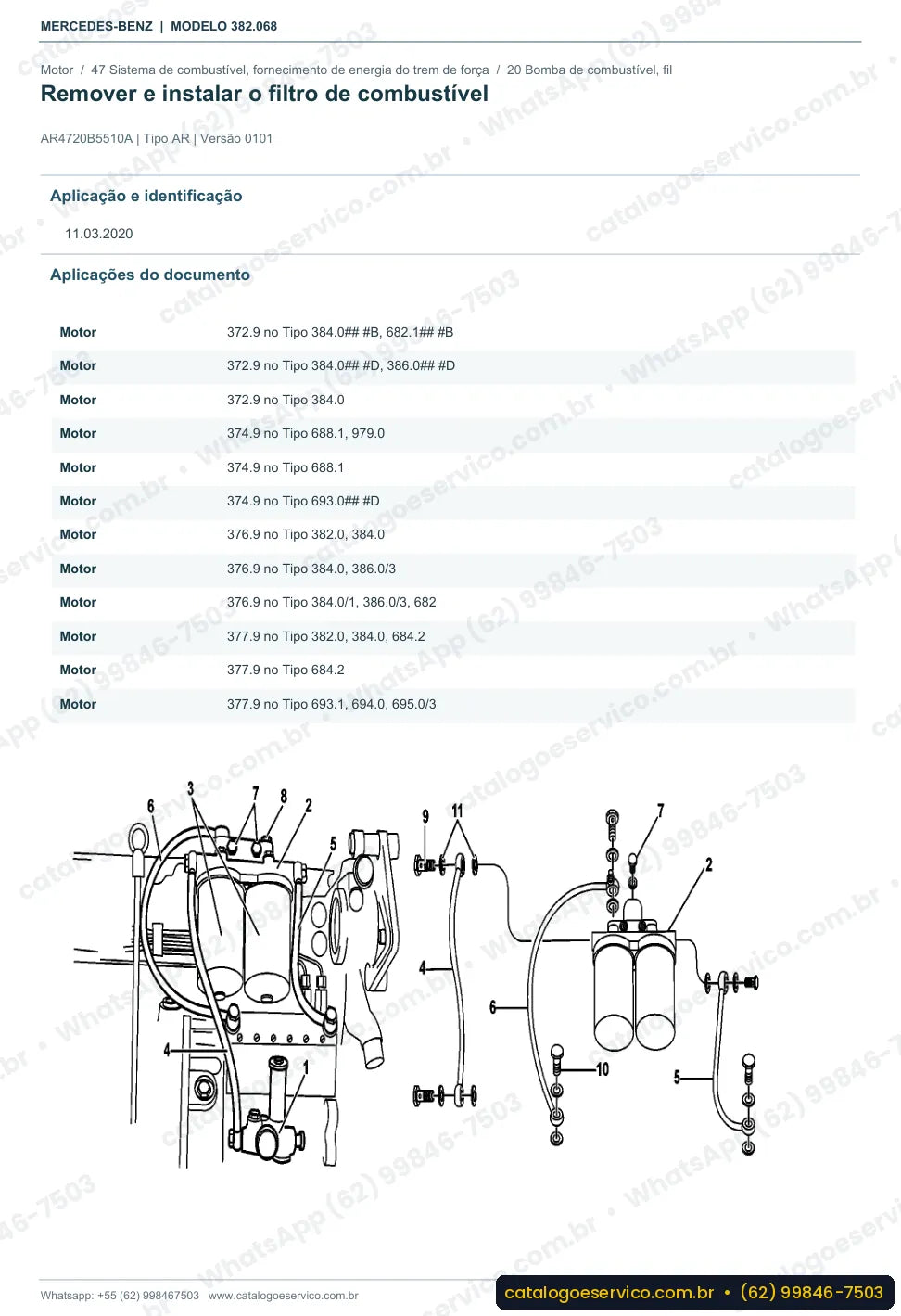 Página de procedimento do manual de oficina Mercedes-Benz OH 1623 LG