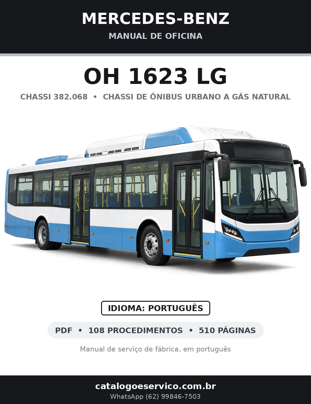 Capa do manual de oficina Mercedes-Benz OH 1623 LG