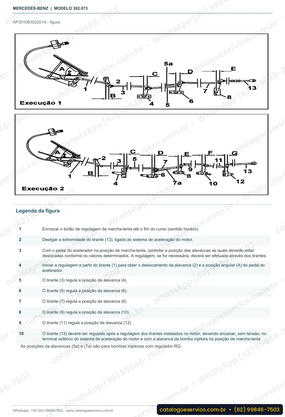 Página de procedimento do manual de oficina Mercedes-Benz OH 1628 L