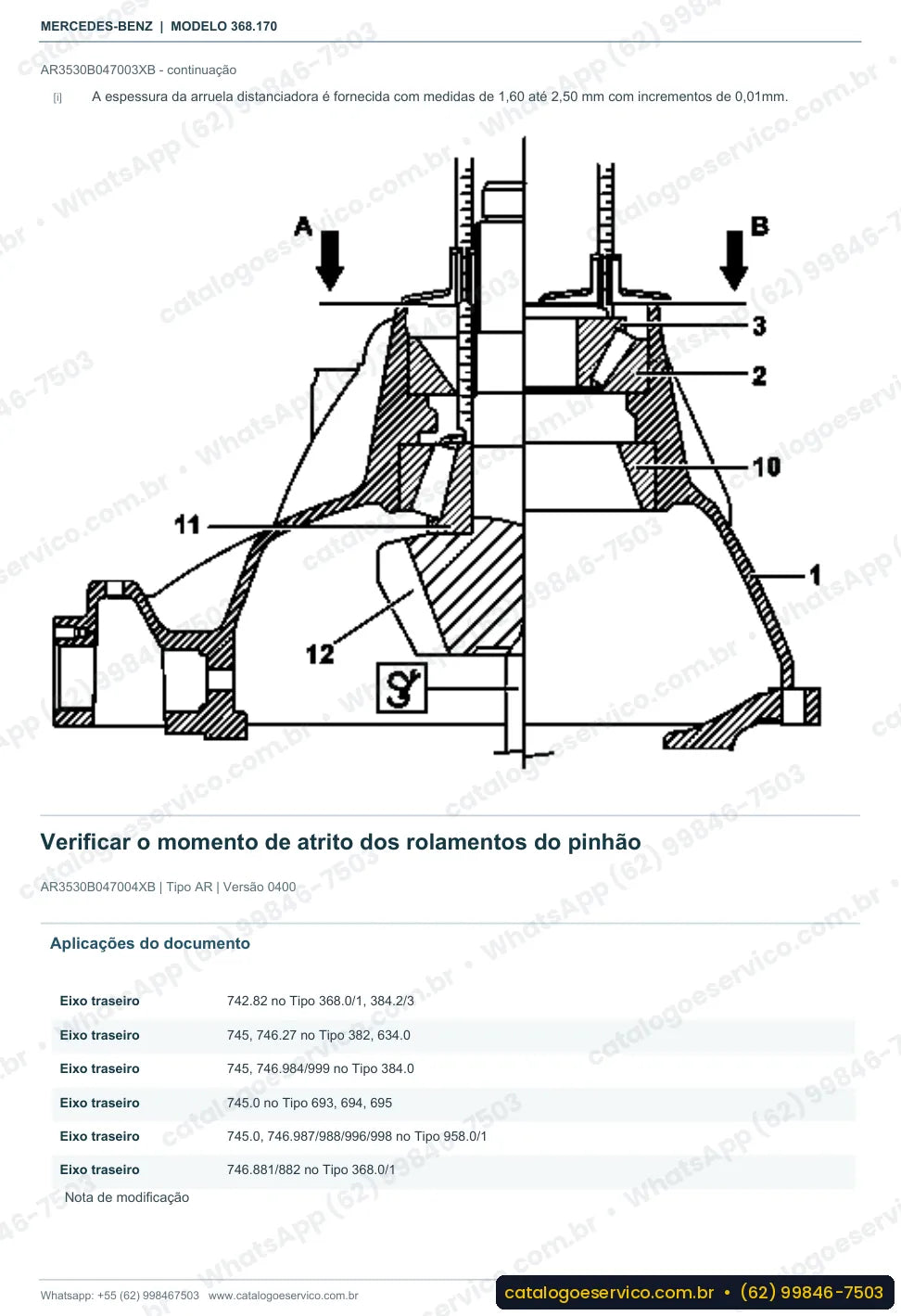 Página de procedimento do manual de oficina Mercedes-Benz OH 1631 L