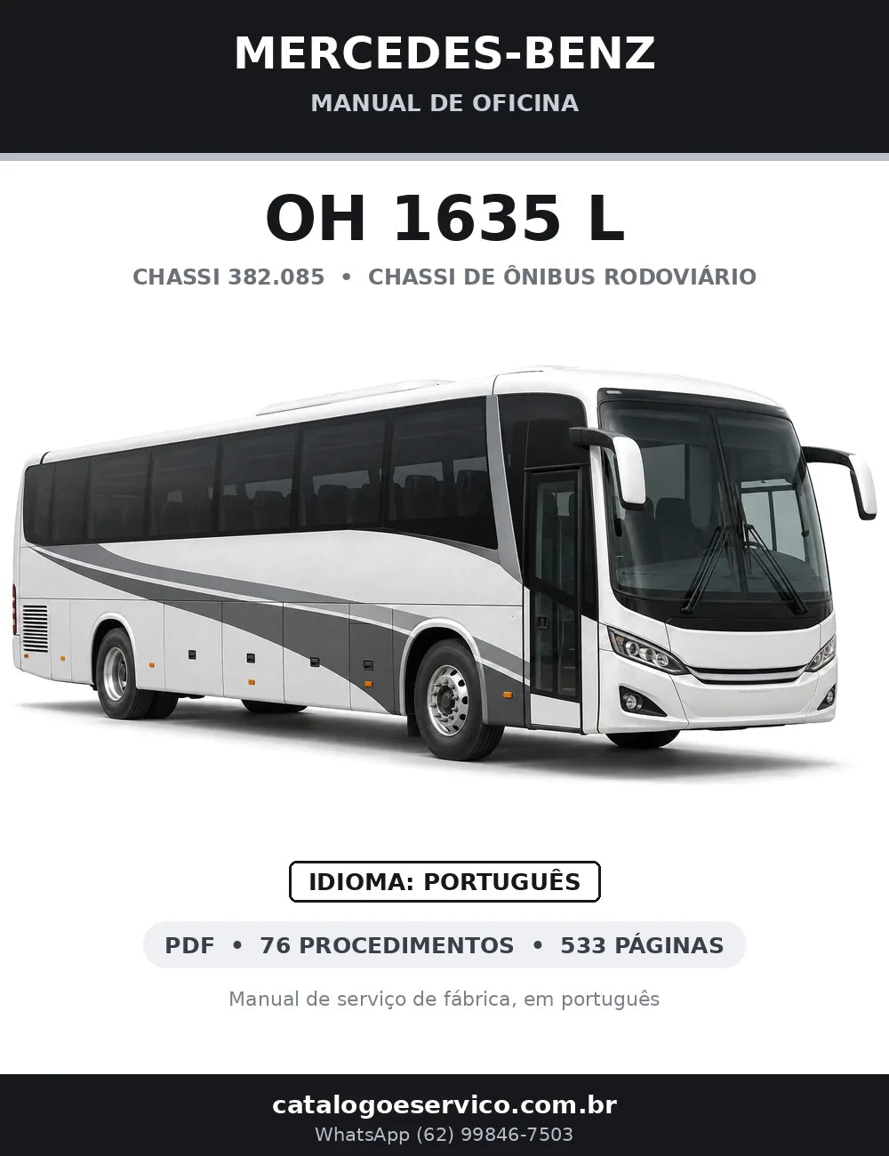 Capa do manual de oficina Mercedes-Benz OH 1635 L