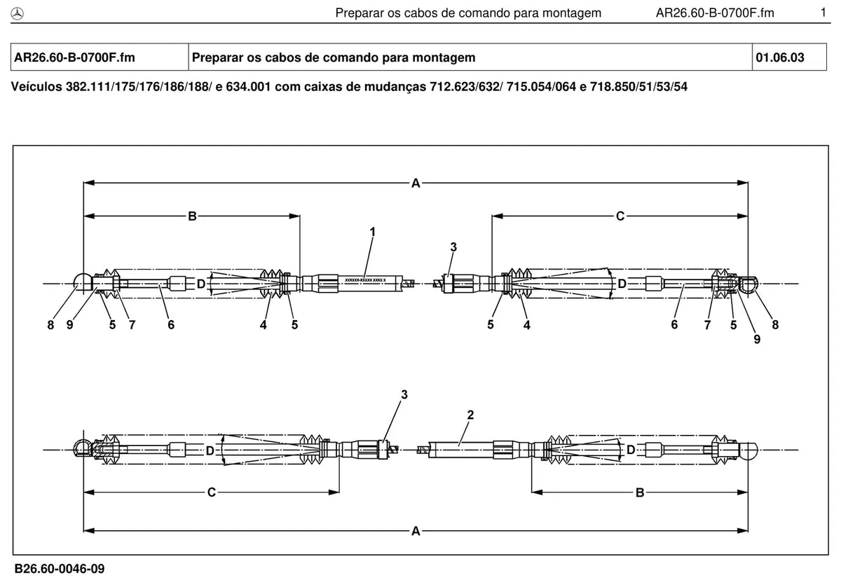Página do manual de oficina Mercedes-Benz OH 1635 (3 versões)