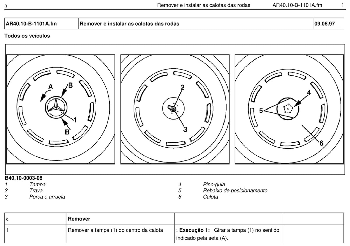 Página do manual de oficina Mercedes-Benz OH 1835