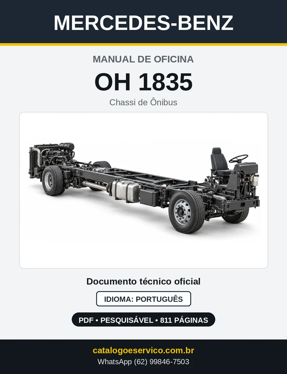Capa do manual de oficina Mercedes-Benz OH 1835