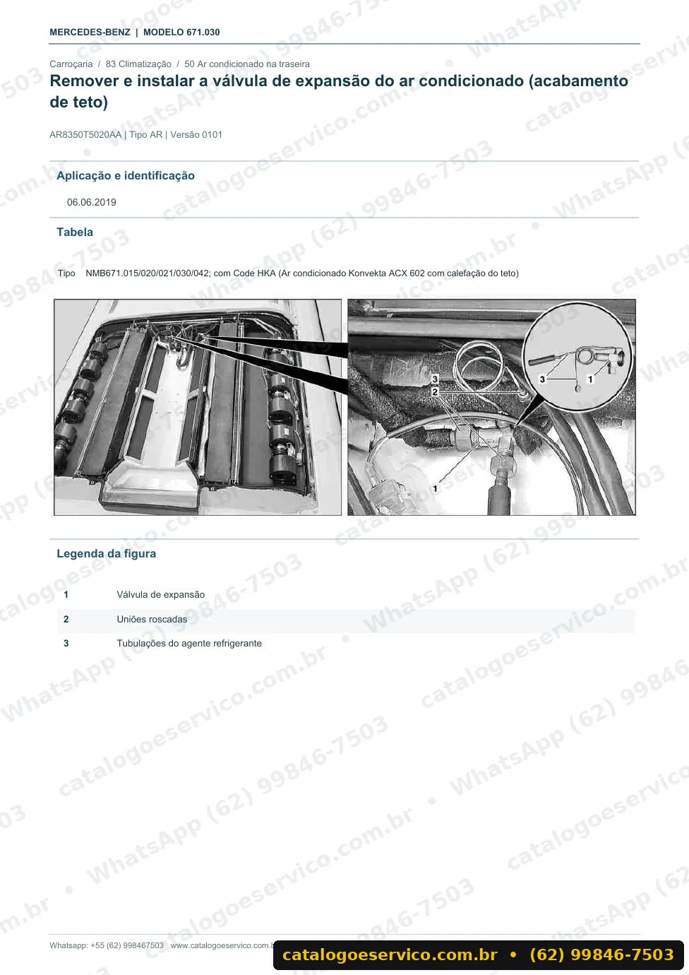 Página de procedimento do manual de oficina Mercedes-Benz Ônibus O 345 C