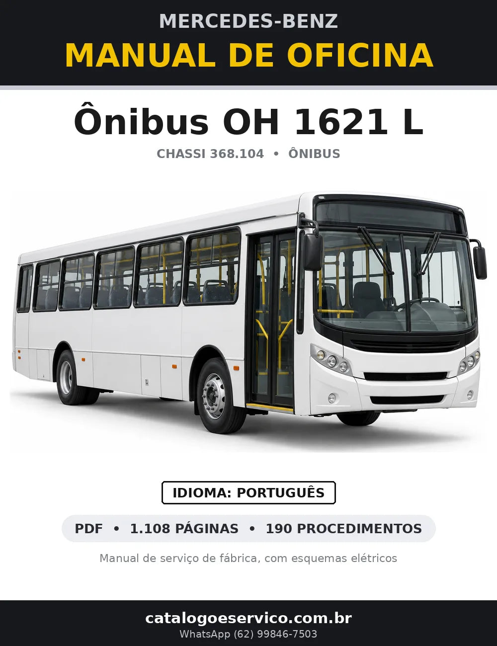 Capa do manual de oficina Mercedes-Benz Ônibus OH 1621 L