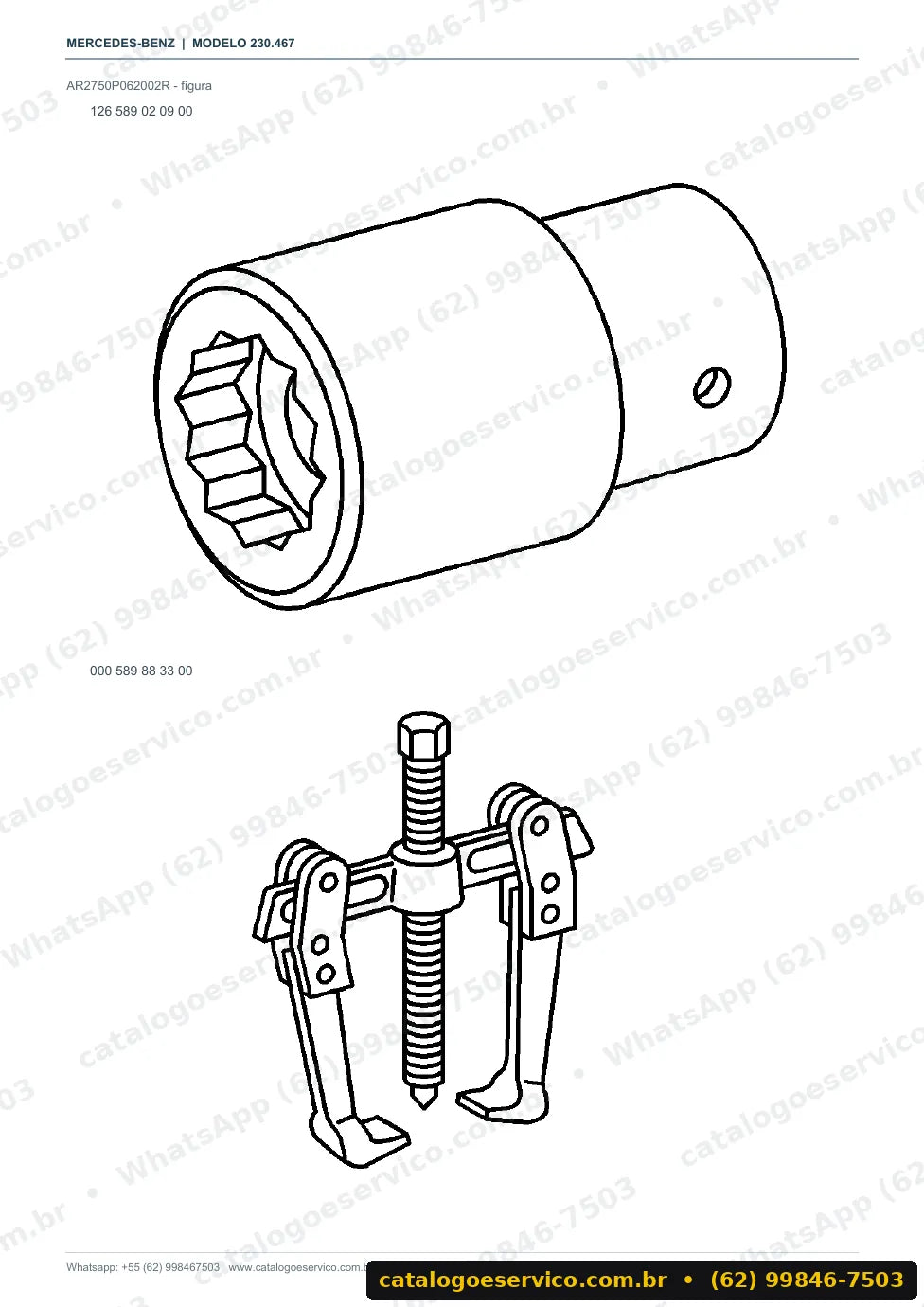 Página de procedimento do manual de oficina Mercedes-Benz SL 350 (R230)