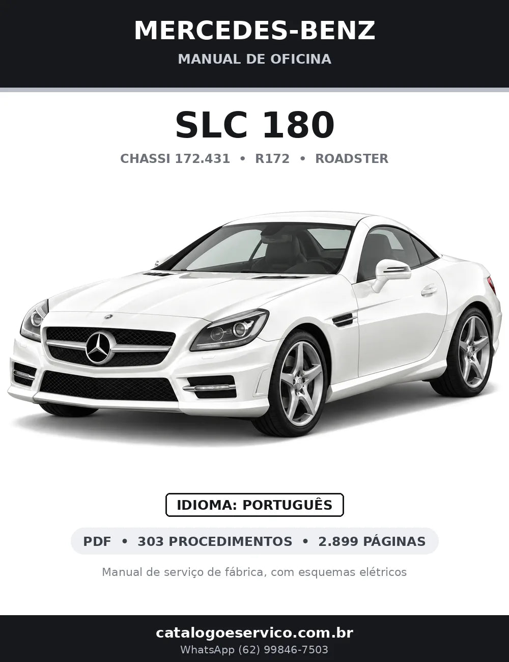 Capa do manual de oficina Mercedes-Benz SLC 180 (R172)