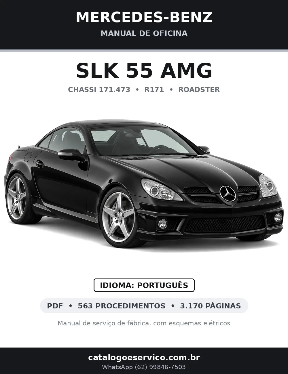 Capa do manual de oficina Mercedes-Benz SLK 55 AMG (R171)