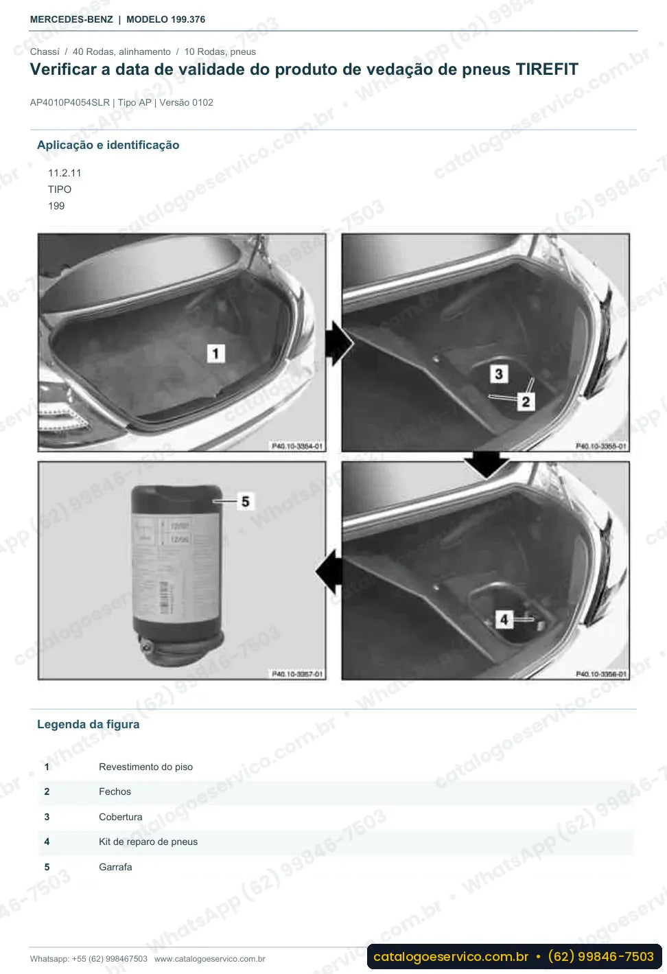 Página de procedimento do manual de oficina Mercedes-Benz SLR McLaren (C199)