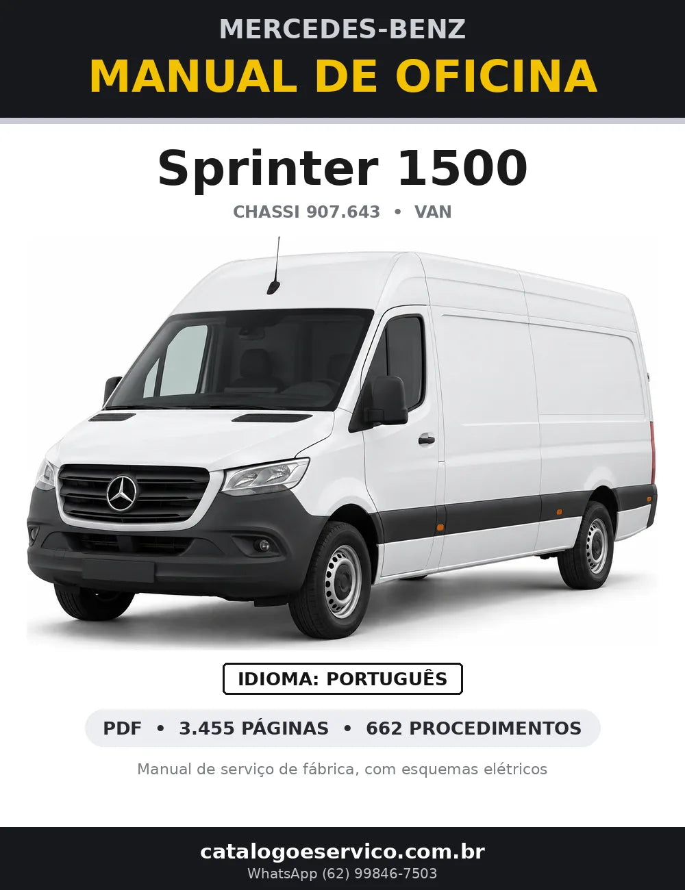 Capa do manual de oficina Mercedes-Benz Sprinter 1500 (907.643)