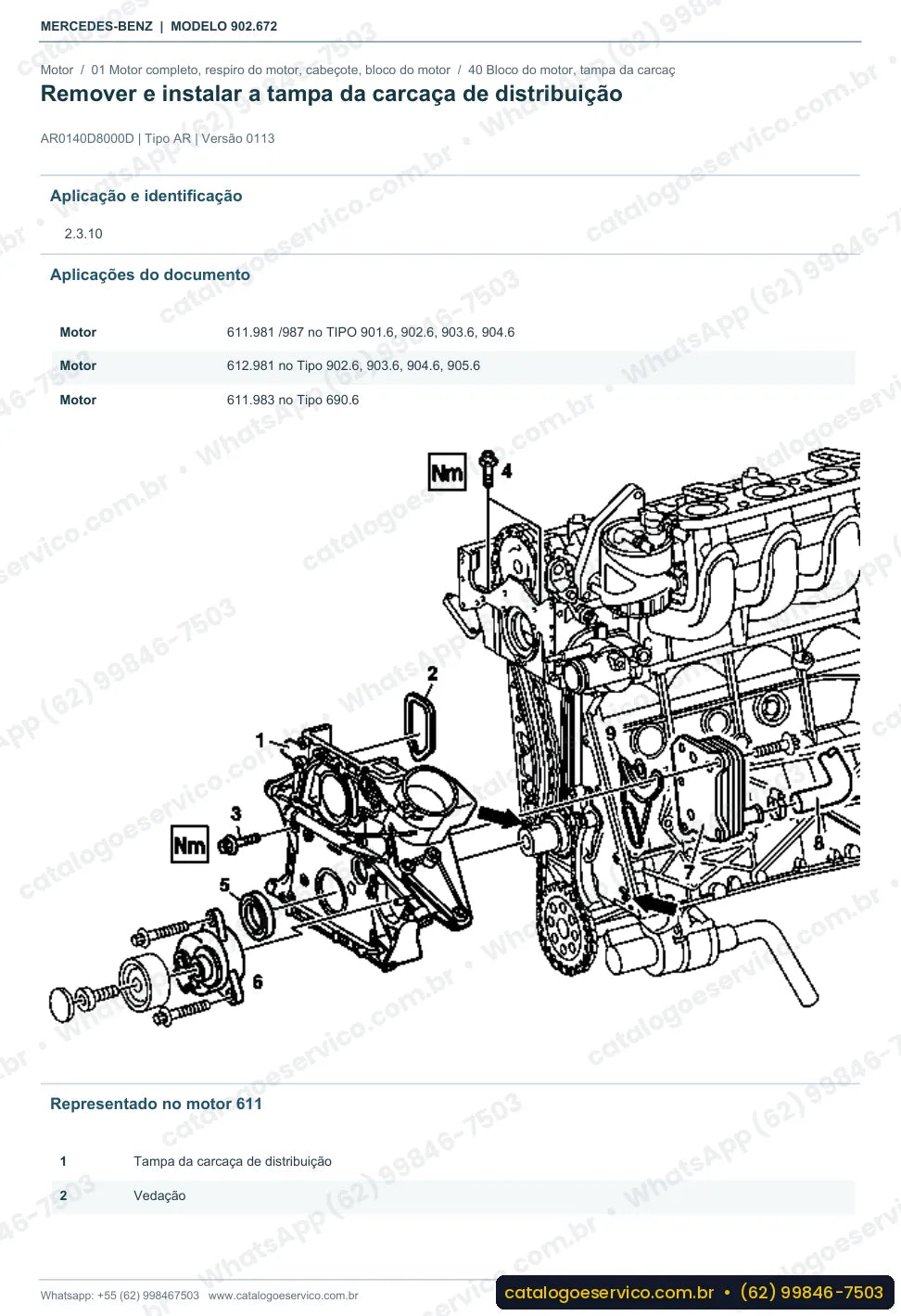 Página de procedimento do manual de oficina Mercedes-Benz Sprinter 208 CDI