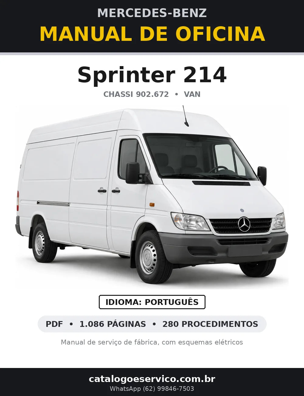 Capa do manual de oficina Mercedes-Benz Sprinter 214 (902.672)