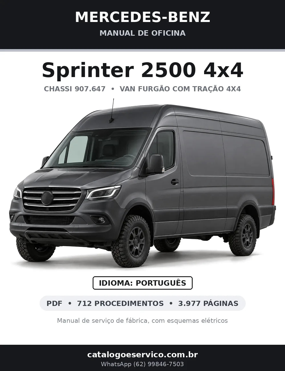 Capa do manual de oficina Mercedes-Benz Sprinter 2500 4x4