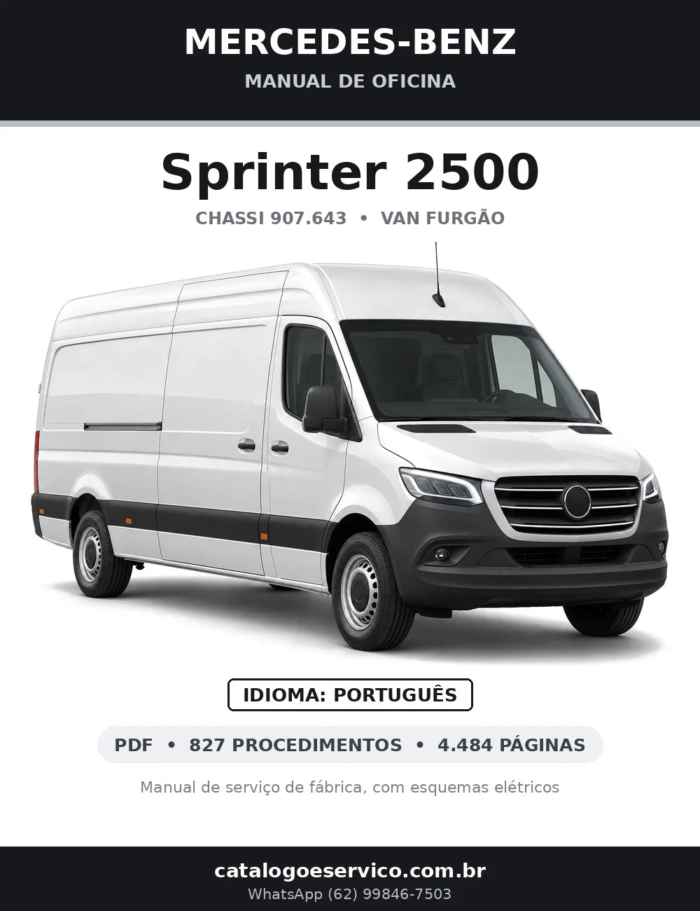 Capa do manual de oficina Mercedes-Benz Sprinter 2500 (907.643)