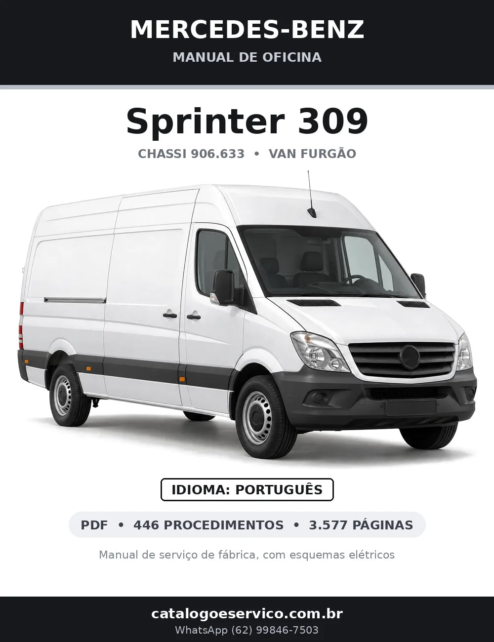 Capa do manual de oficina Mercedes-Benz Sprinter 309