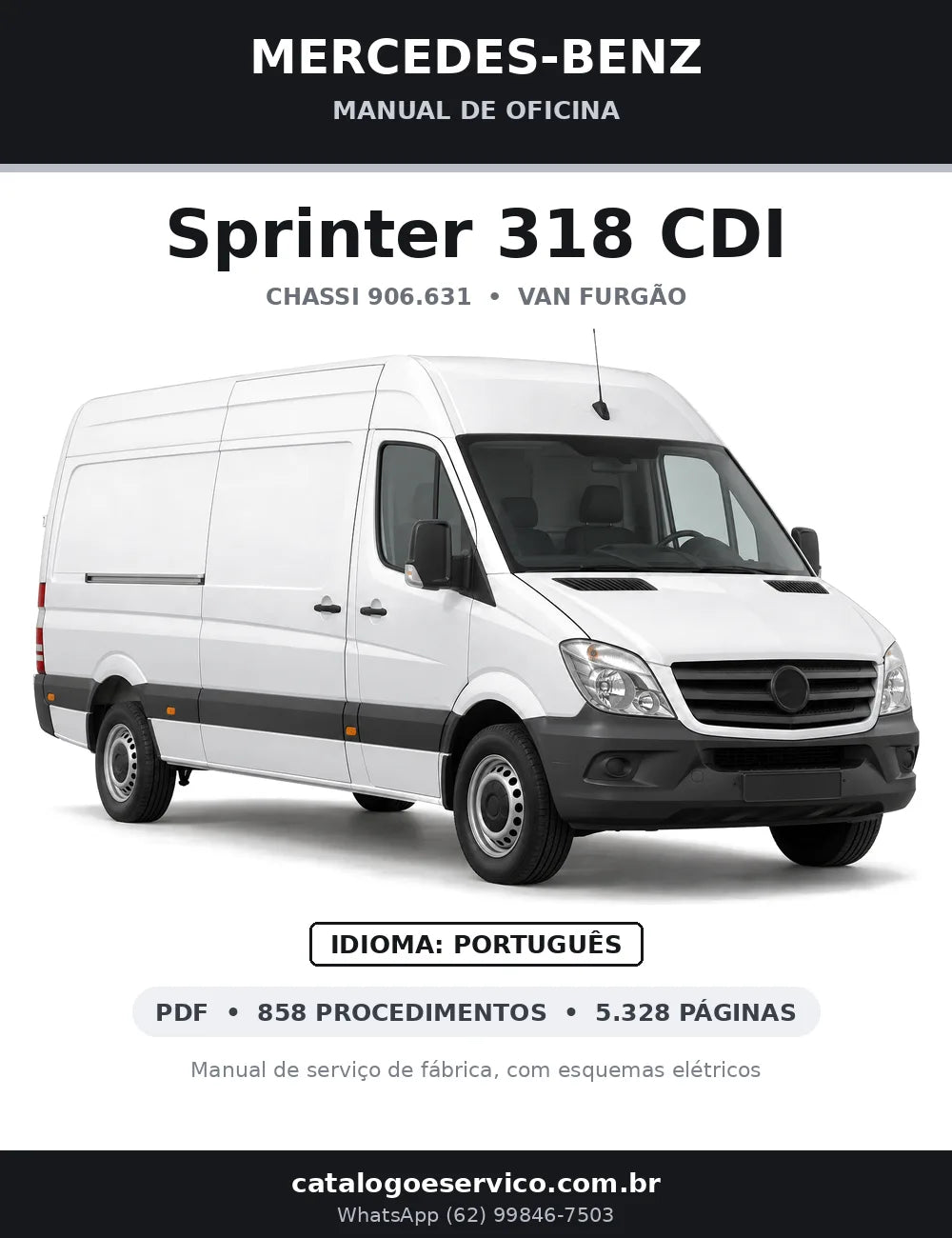Capa do manual de oficina Mercedes-Benz Sprinter 318 CDI (906.631)