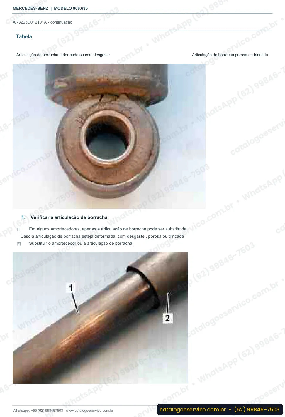 Página de procedimento do manual de oficina Mercedes-Benz Sprinter 324 Furgão