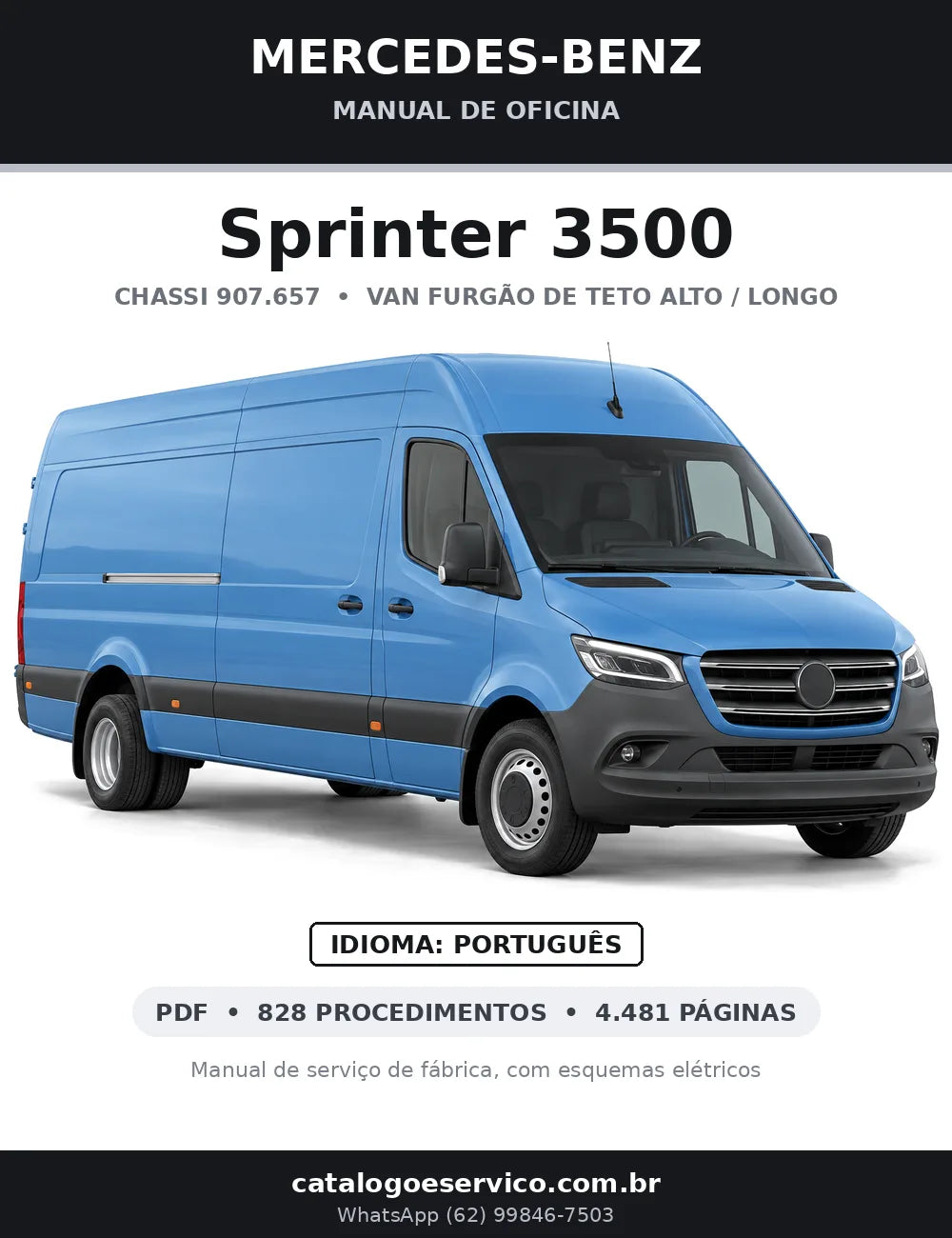 Capa do manual de oficina Mercedes-Benz Sprinter 3500 (907.657)