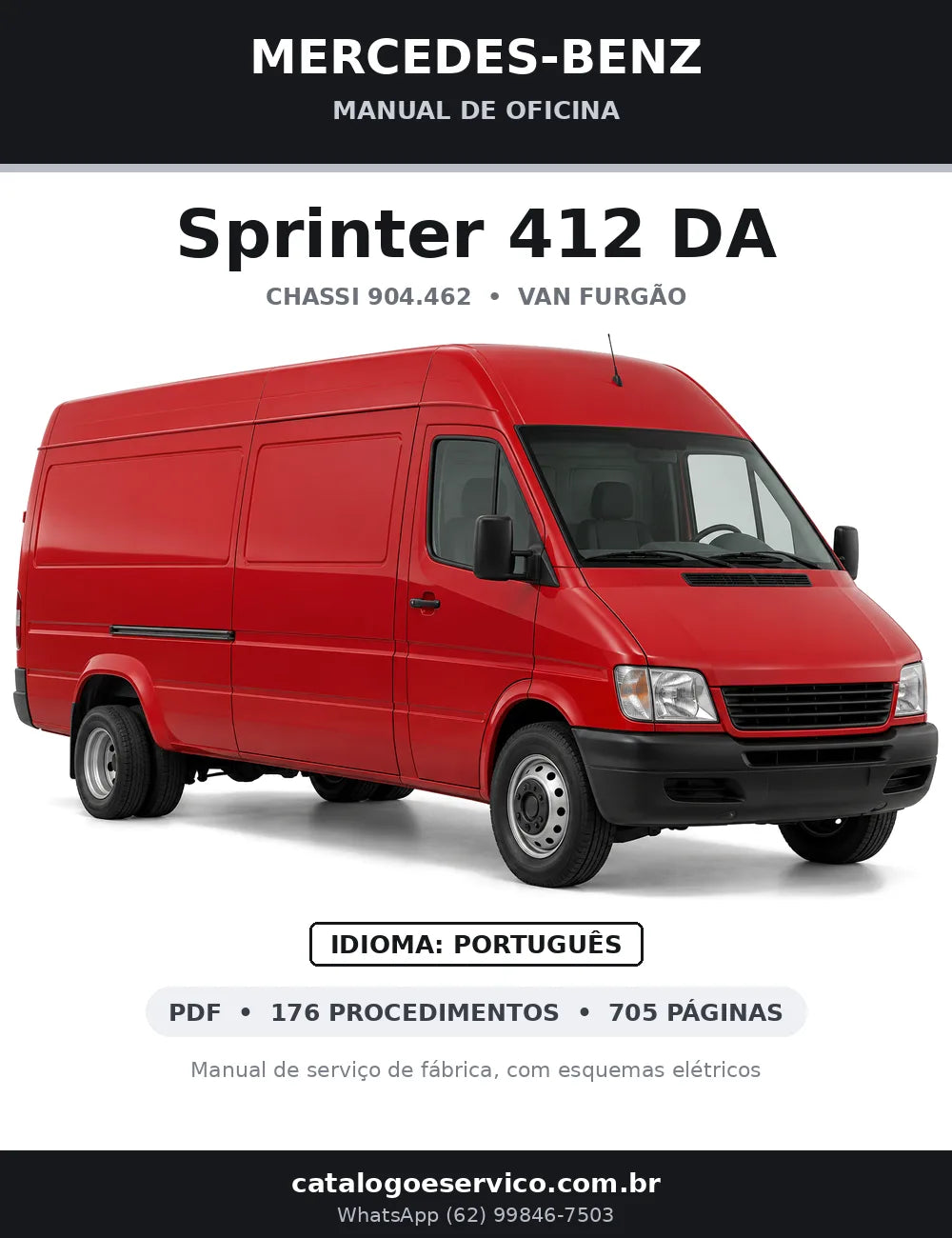 Capa do manual de oficina Mercedes-Benz Sprinter 412 DA