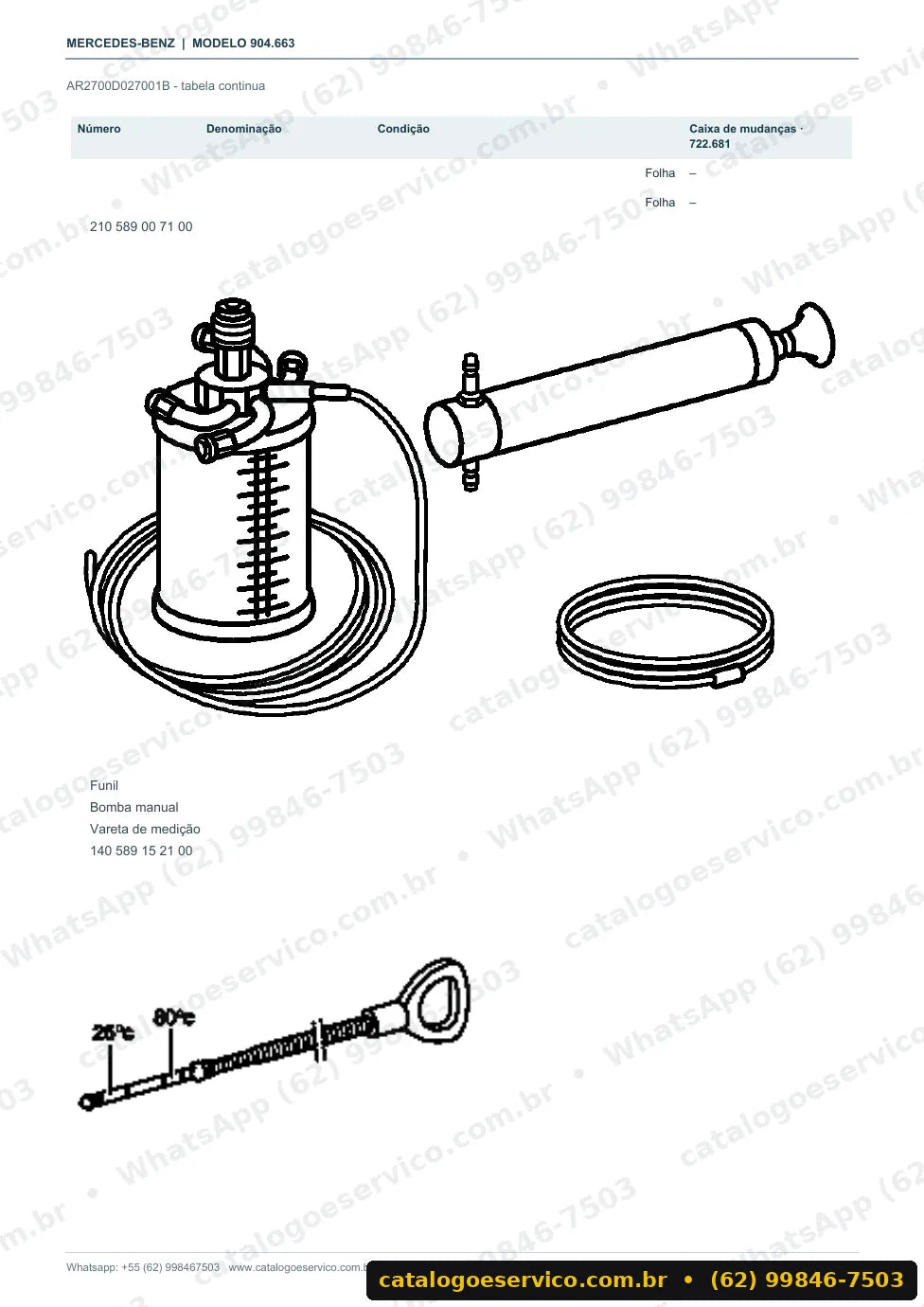 Página de procedimento do manual de oficina Mercedes-Benz Sprinter 414 (904.663)