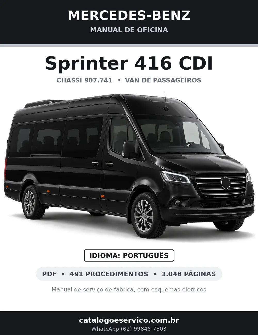 Capa do manual de oficina Mercedes-Benz Sprinter 416 CDI (907.741)