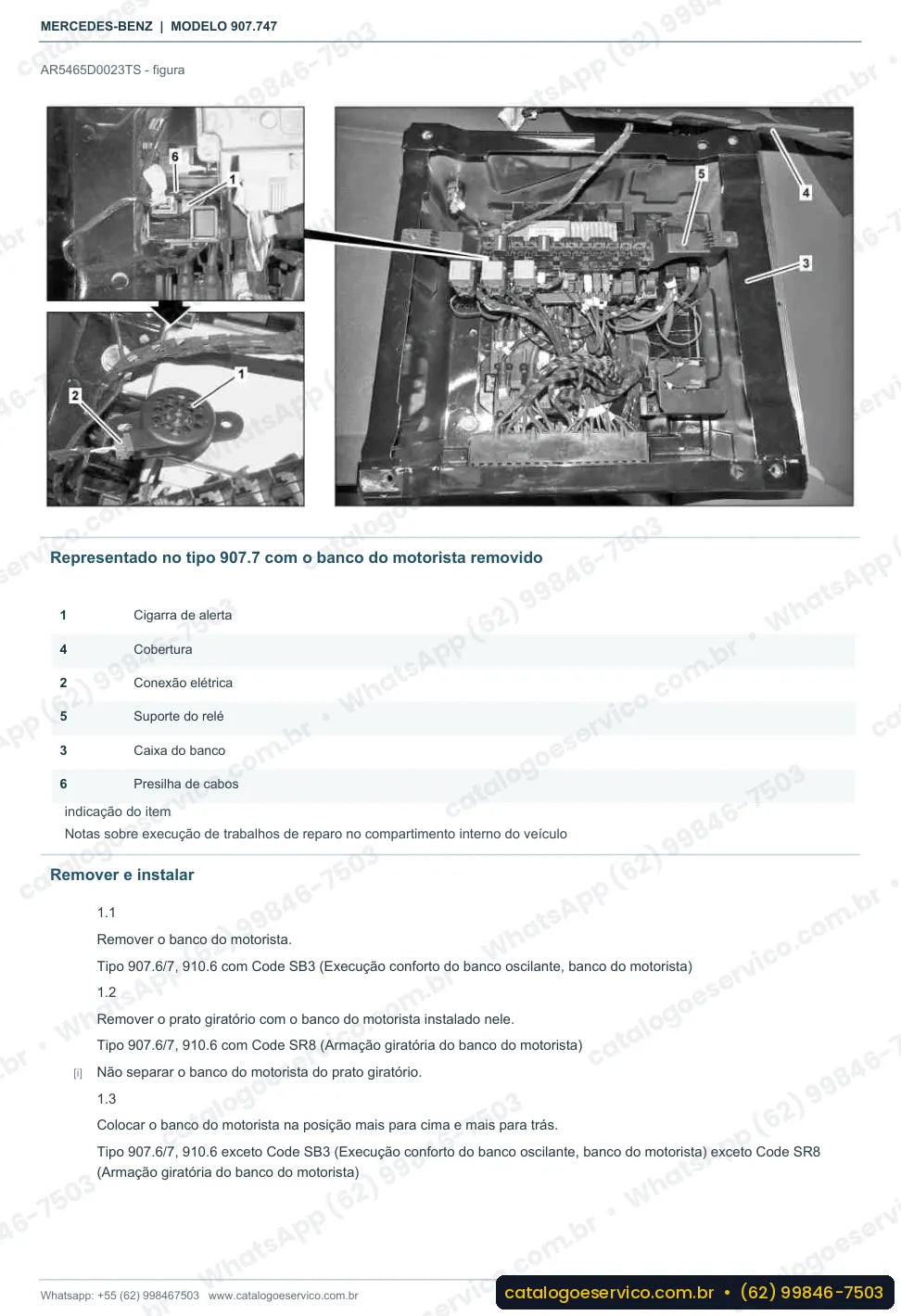 Página de procedimento do manual de oficina Mercedes-Benz Sprinter 419 CDI