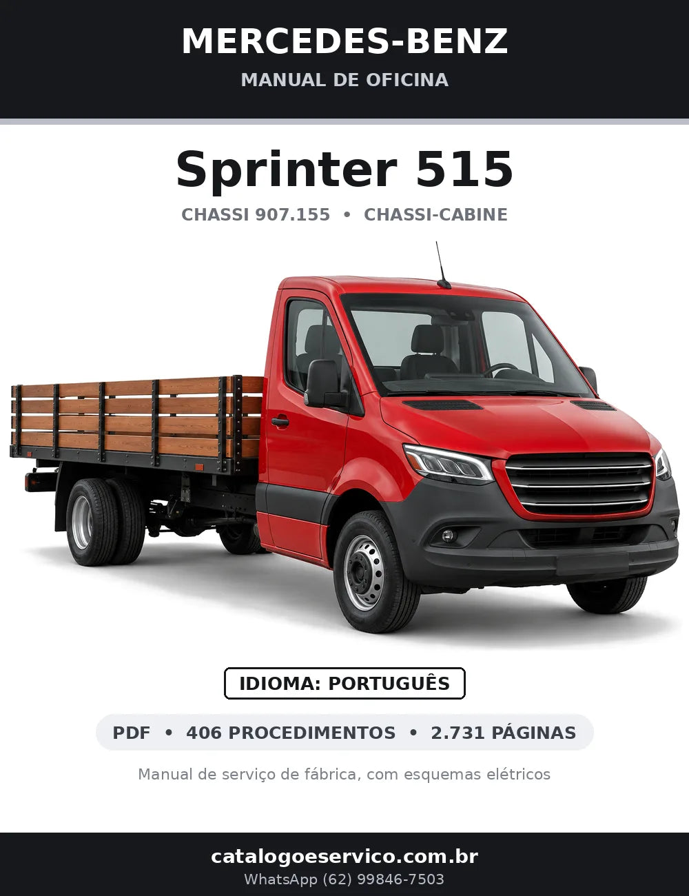 Capa do manual de oficina Mercedes-Benz Sprinter 515 (907.155)