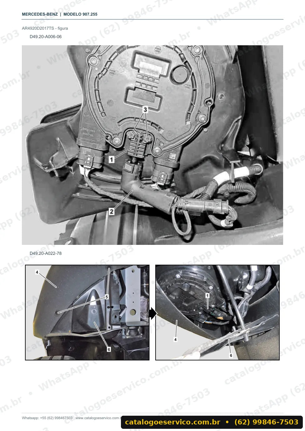 Página de procedimento do manual de oficina Mercedes-Benz Sprinter 519 CDI (907.255)