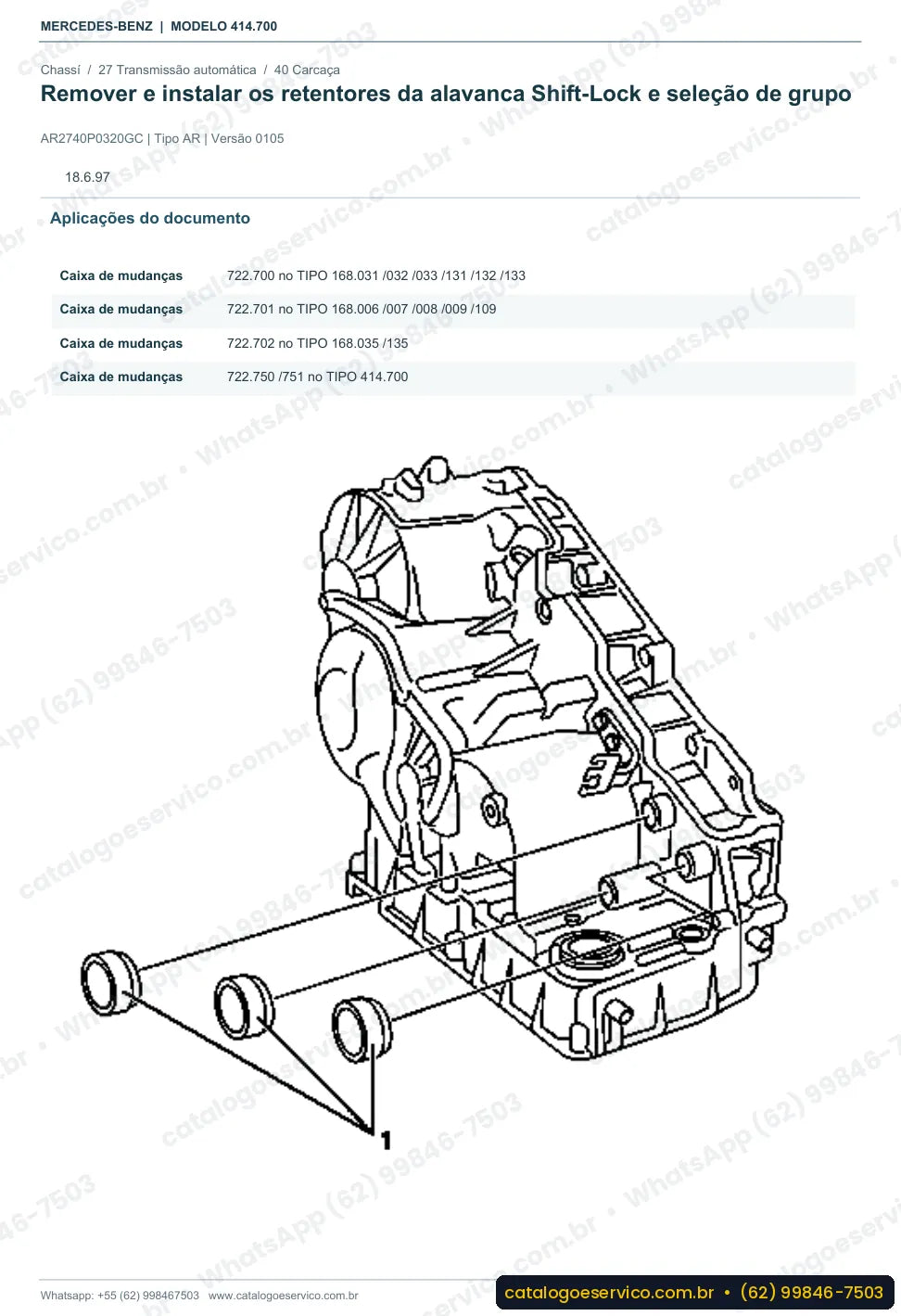 Página de procedimento do manual de oficina Mercedes-Benz Vaneo 1.6