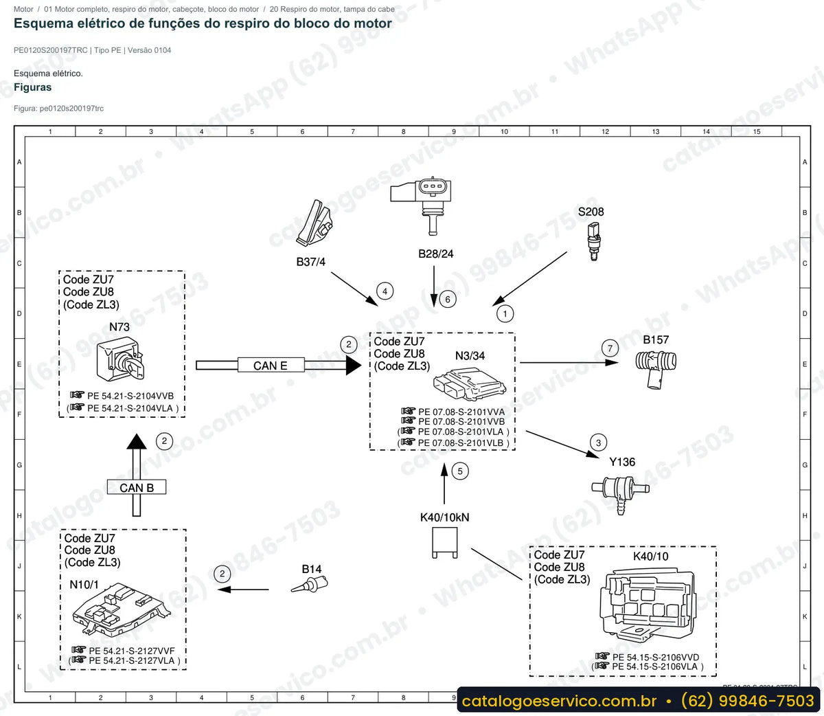 Página de esquema elétrico do Mercedes-Benz Vito 114 CDI (447.705)
