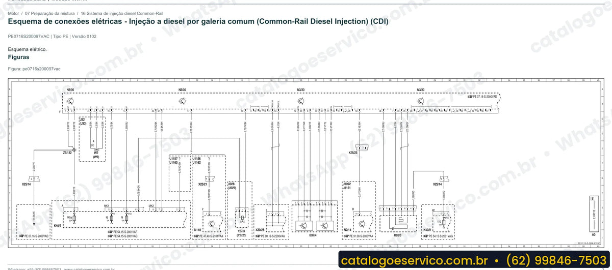 Página de esquema elétrico do Mercedes-Benz Vito 119