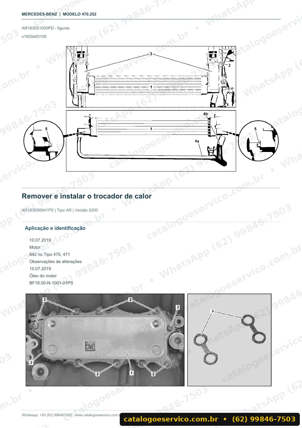 Página de procedimento do manual de oficina Mercedes-Benz X 350 d (W470)