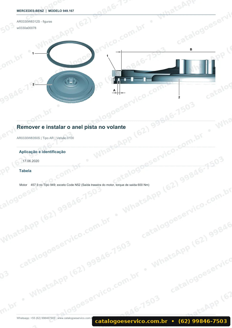 Página de procedimento do manual de oficina Mercedes-Benz Zetros S 2743 A