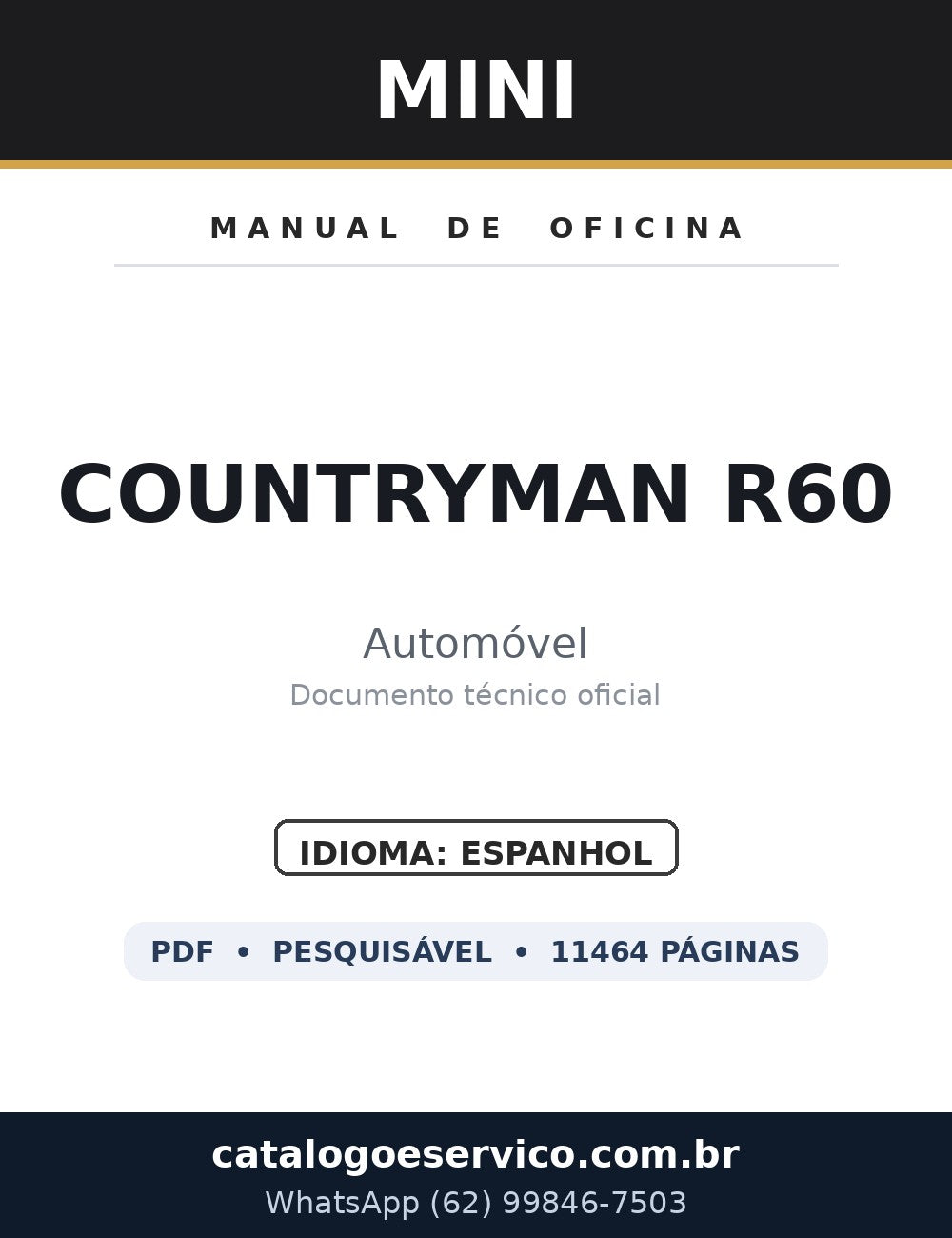 MINI Countryman R60 — Manual de Oficina