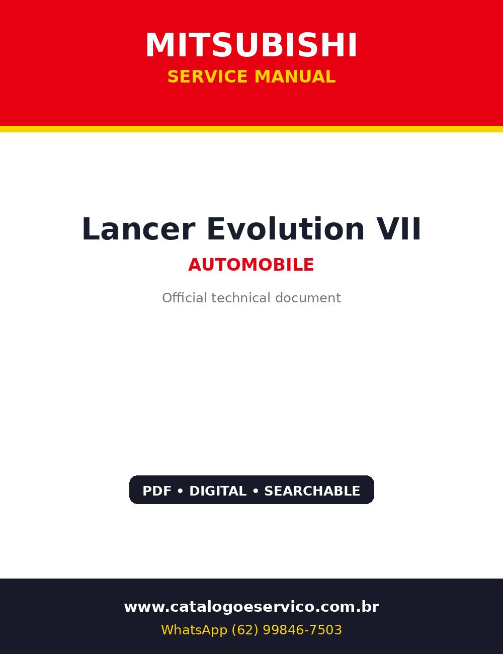 Manual de Oficina Mitsubishi Lancer Evolution VII — Grupos completos do motor 4G63