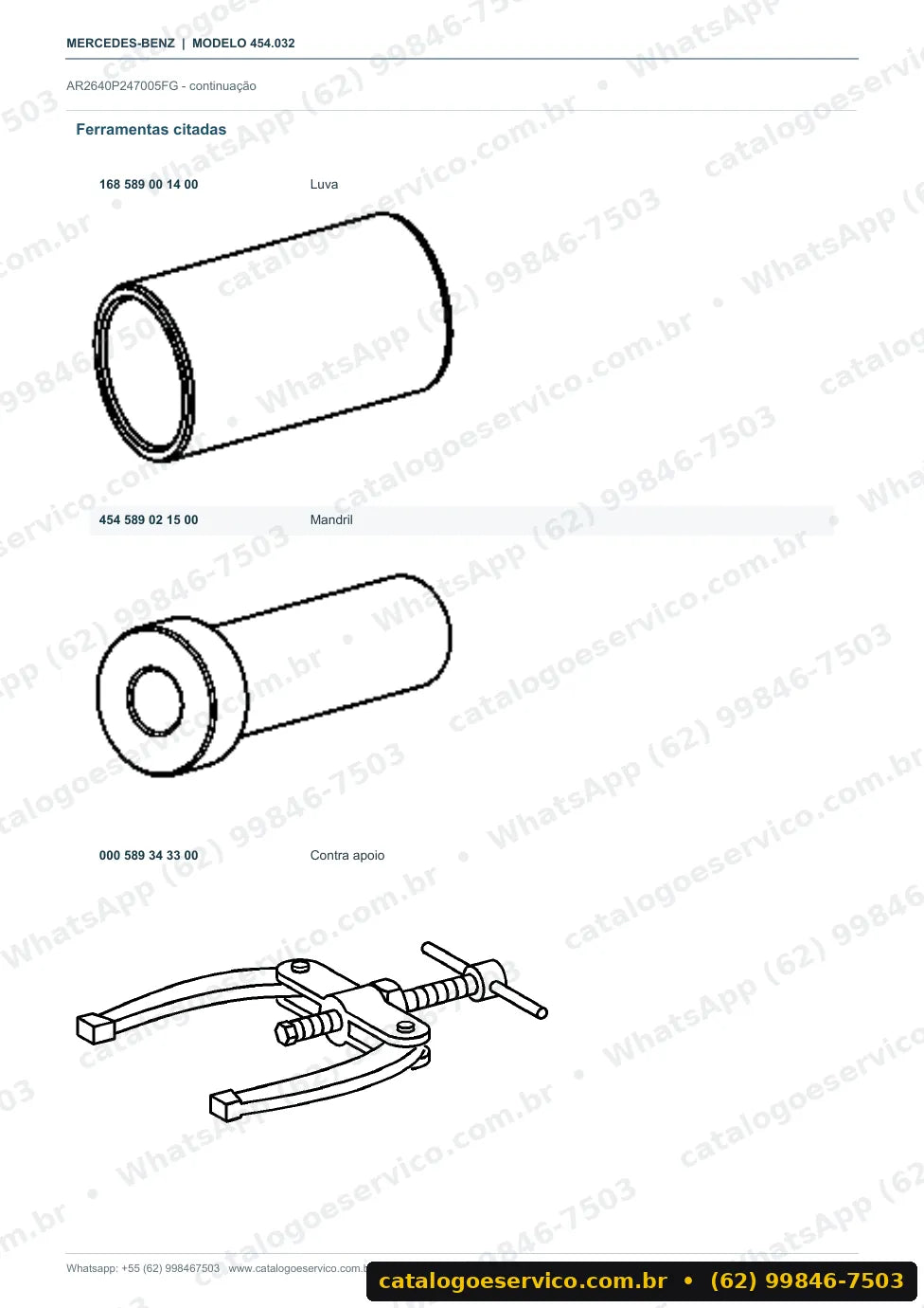 Página de procedimento do manual de oficina smart smart forfour (W454)